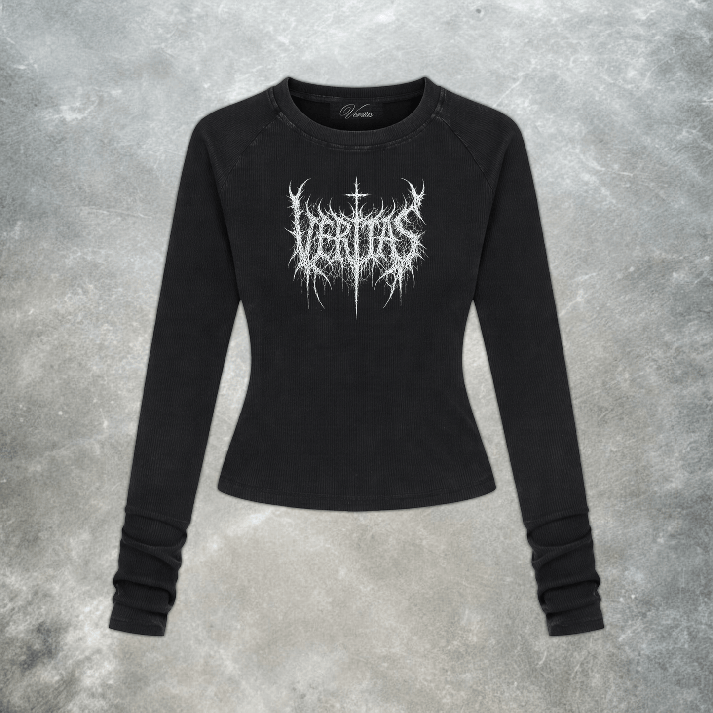 BLACK METAL BODYCON LONG - SLEEVE - VERITAS