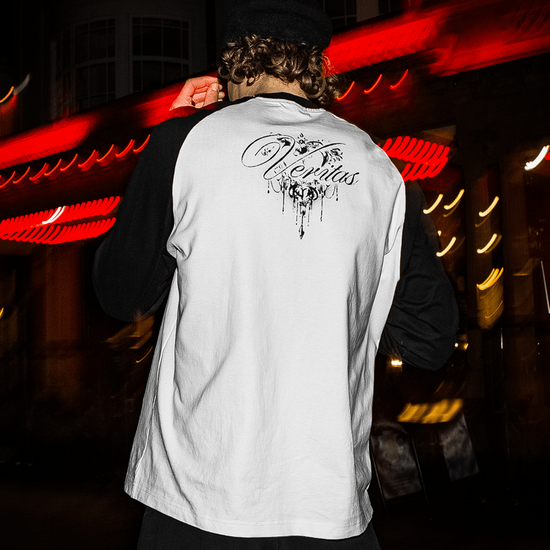SCRIPT BASEBALL TEE - VERITAS