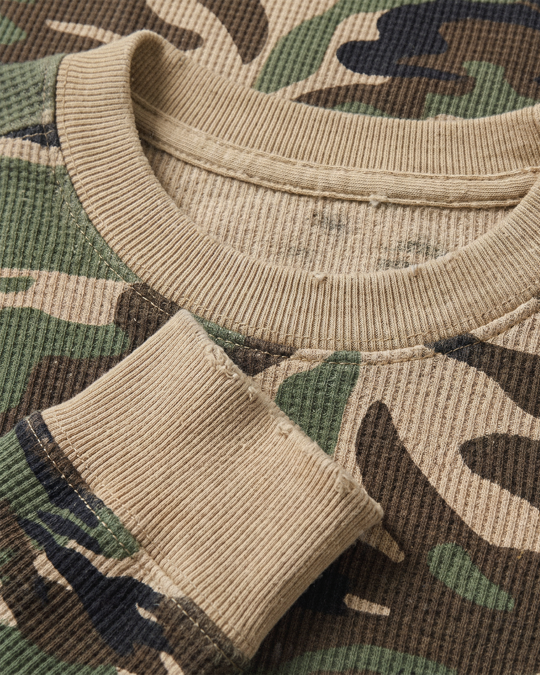 Longsleeve,Camo,Waffle,Knit