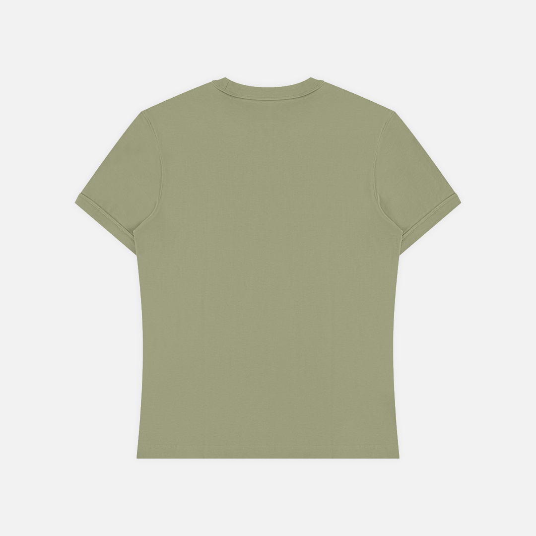 Mens,Army,Green,Slim,Tee,Tshirt,Autumn