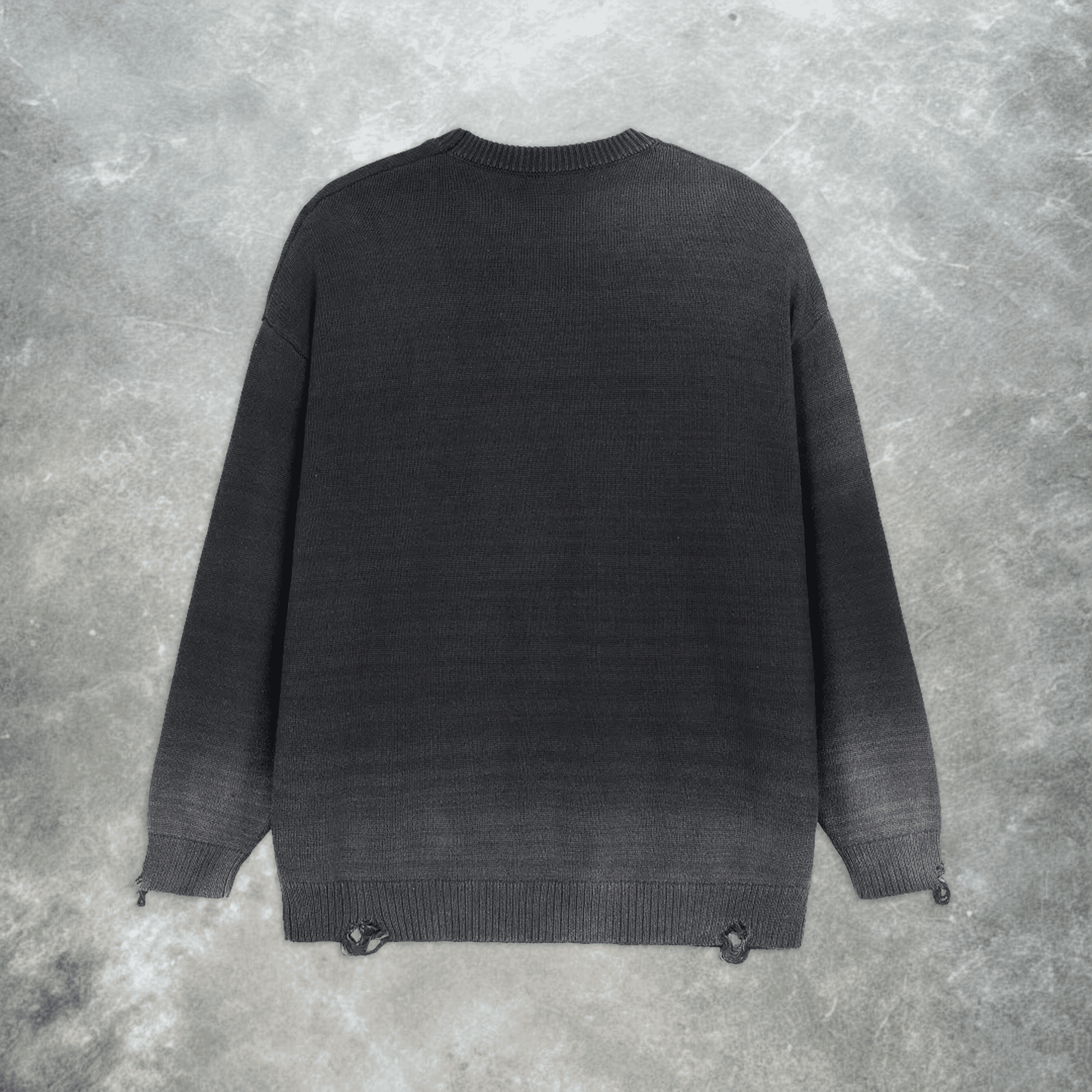 ASH FADE KNIT CREWNECK - VERITAS