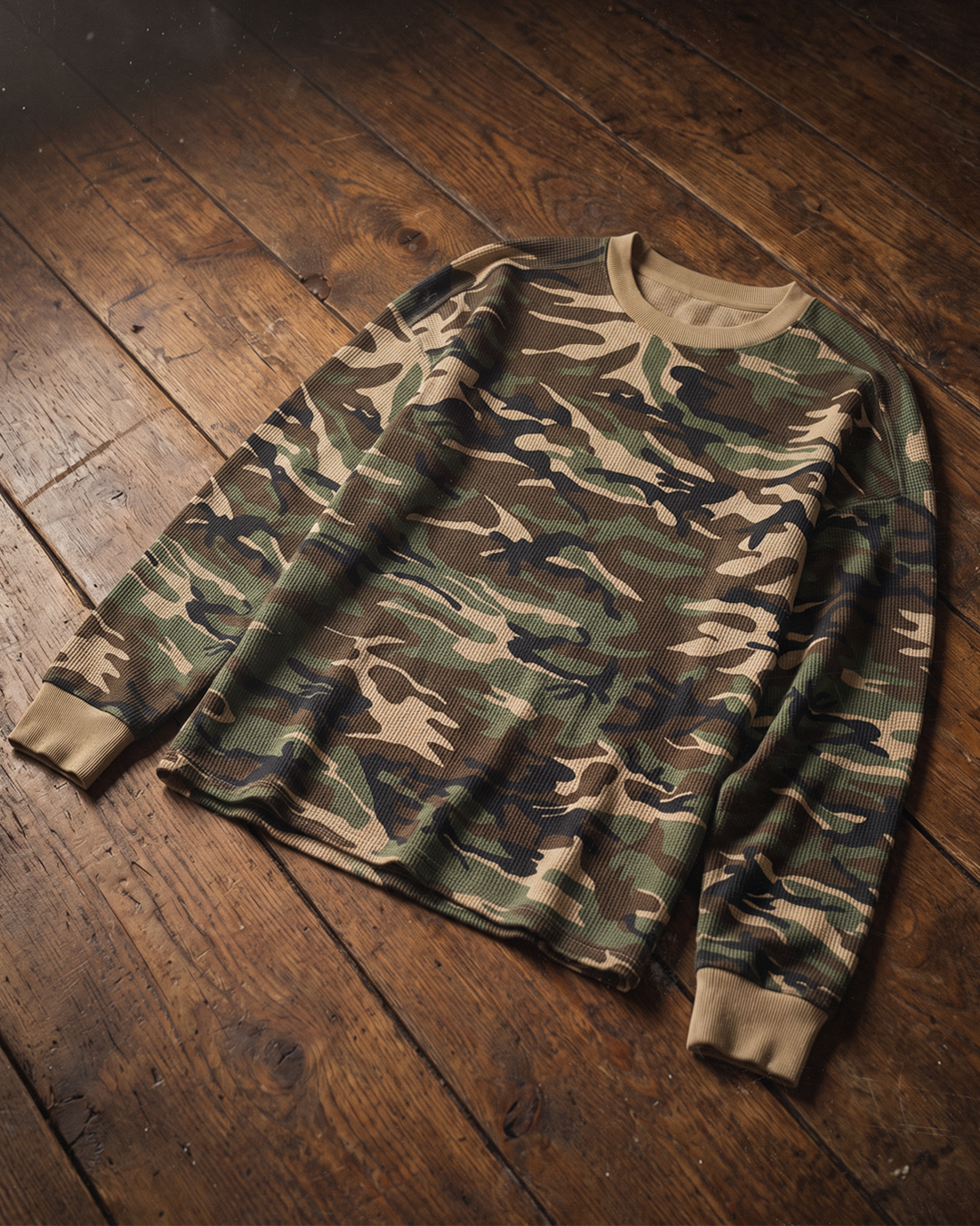 Longsleeve,Camo,Waffle,Knit