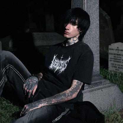 BLACK METAL TEE - VERITAS