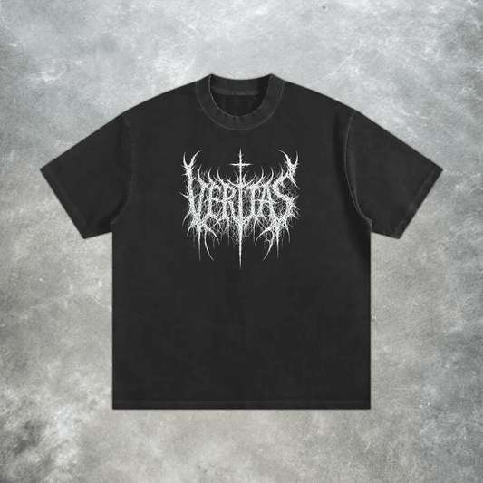 BLACK METAL TEE - VERITAS
