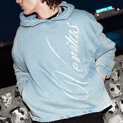 GLACIER SCRIPT HOODIE - VERITAS