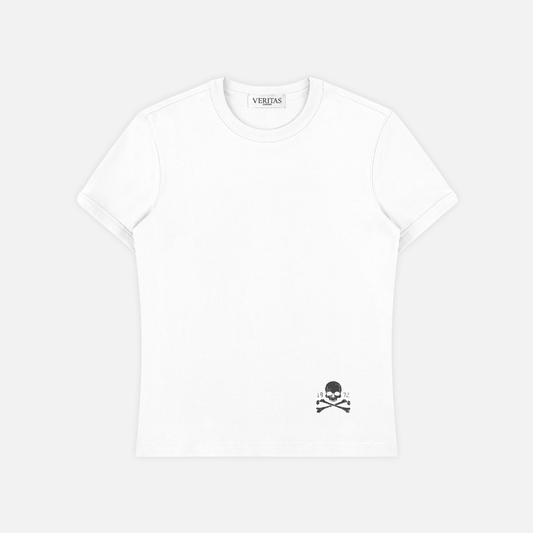WHITE SLIM TEE - VERITAS